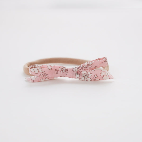 Light Pink Floral Dainty Bow Headband